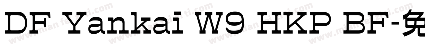 DF Yankai W9 HKP BF字体转换